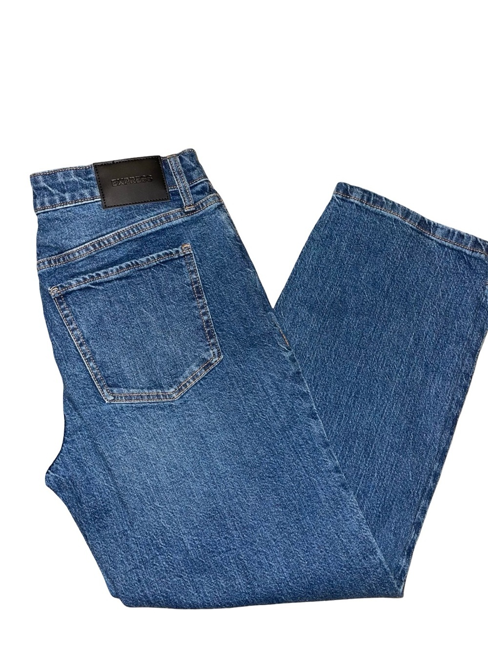 Express High Waisted Straight Leg Jeans - Medium Wash - Size 6